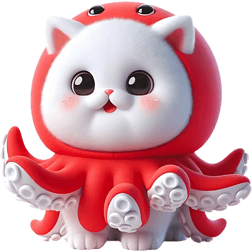 🕺 Стикер «Кот кальмар» для Telegram