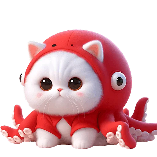 😳 Стикер «Кот кальмар» для Telegram