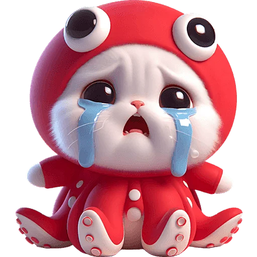😭 Стикер «Кот кальмар» для Telegram