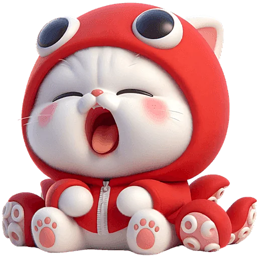 🥱 Стикер «Кот кальмар» для Telegram