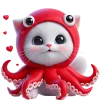 🥰 Эмодзи «Кот кальмар» для Telegram