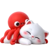 😴 Эмодзи «Кот кальмар» для Telegram