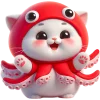 🤗 Эмодзи «Кот кальмар» для Telegram