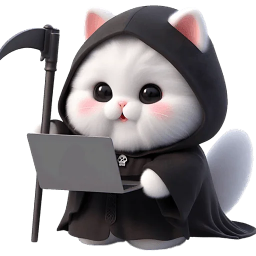 💻 Стикер «Мрачный котик» для Telegram