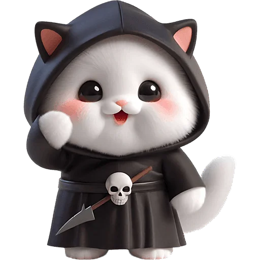 😀 Стикер «Мрачный котик» для Telegram