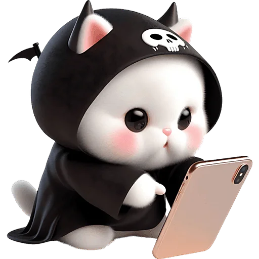 📱 Стикер «Мрачный котик» для Telegram