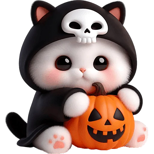 🎃 Стикер «Мрачный котик» для Telegram