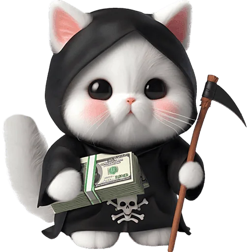 💵 Стикер «Мрачный котик» для Telegram