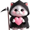 🫶 Эмодзи «Мрачный котик» для Telegram