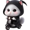 🛵 Эмодзи «Мрачный котик» для Telegram