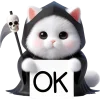 👌 Эмодзи «Мрачный котик» для Telegram