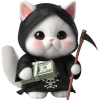 💵 Эмодзи «Мрачный котик» для Telegram