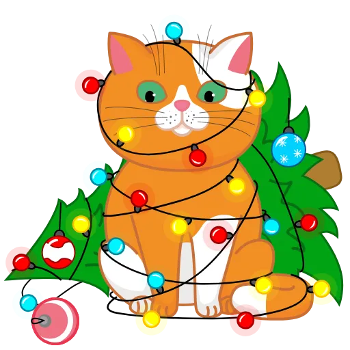 🎄 Стикер «cat Jupiter» для Telegram