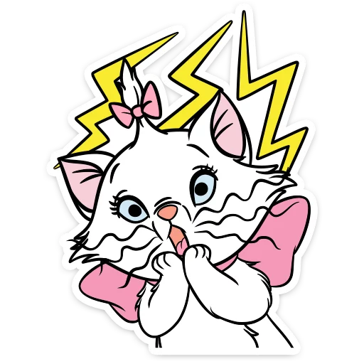 😱 Стикер «Кошечка Мари» для Telegram