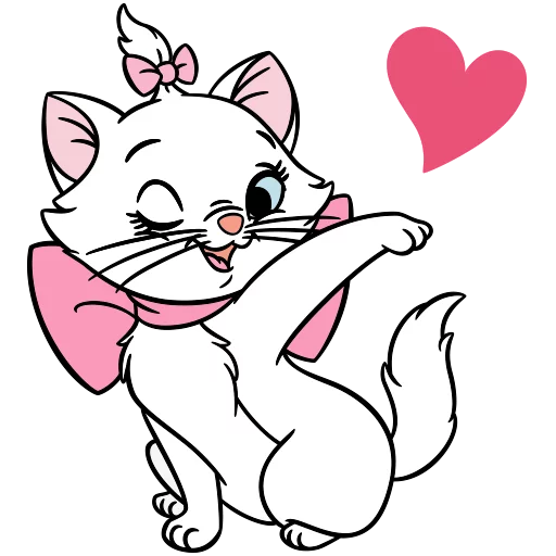 ❤️ Стикер «Кошечка Мари» для Telegram