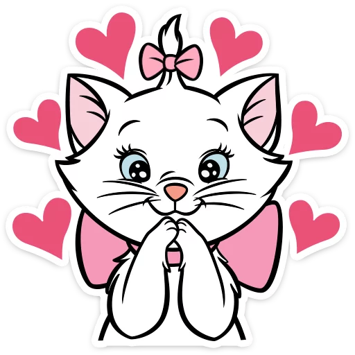 😍 Стикер «Кошечка Мари» для Telegram