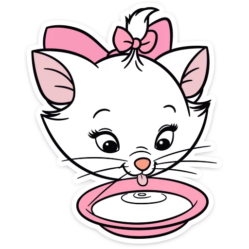 🥛 Стикер «Кошечка Мари» для Telegram