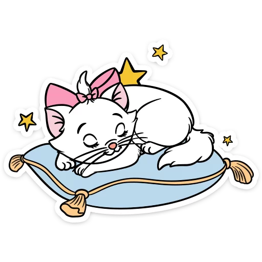 😴 Стикер «Кошечка Мари» для Telegram