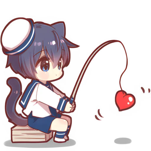 🎣 Стикер «Кот матрос» для Telegram
