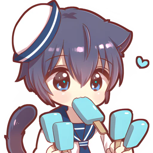 🍦 Стикер «Кот матрос» для Telegram
