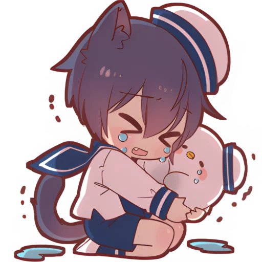 😭 Стикер «Кот матрос» для Telegram