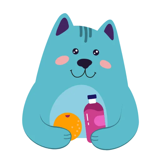 🍊 Стикер «МЭШик» для Telegram