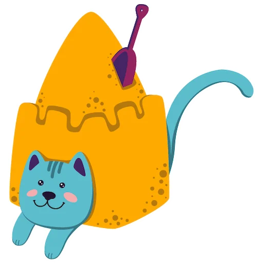 🐱 Стикер «МЭШик на каникулах» для Telegram