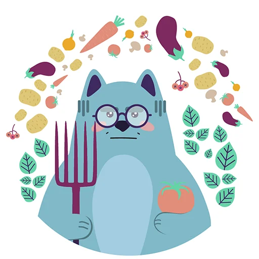 🥕 Стикер «МЭШик на каникулах» для Telegram