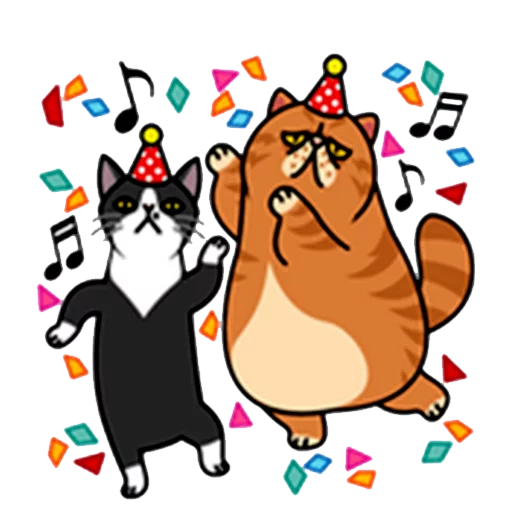 🎶 Стикер «fun cat» для Telegram