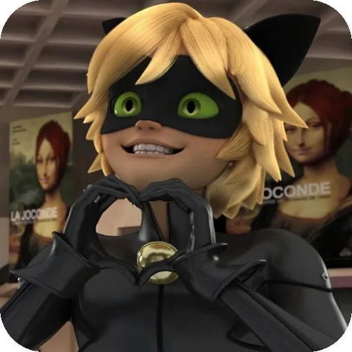 ❤ Стикер «Cat Noir» для Telegram