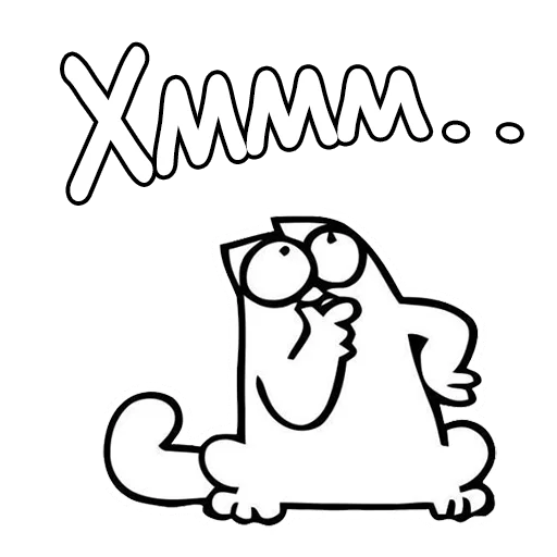🤔 Стикер «Кот Саймон» для Telegram