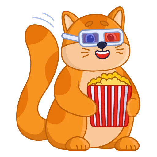 🍿 Стикер «cat кот» для Telegram