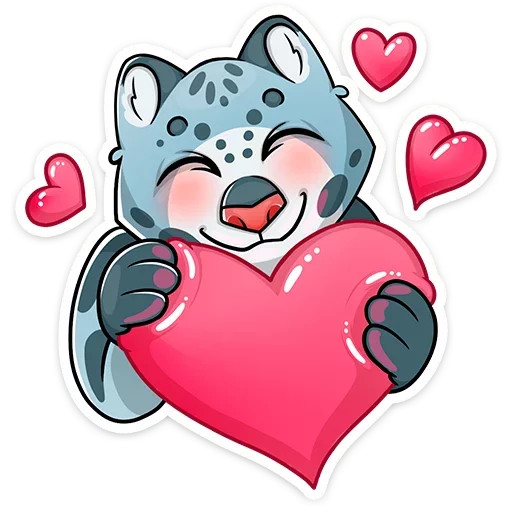 ❤️ Стикер «Кошачьи нежности» для Telegram