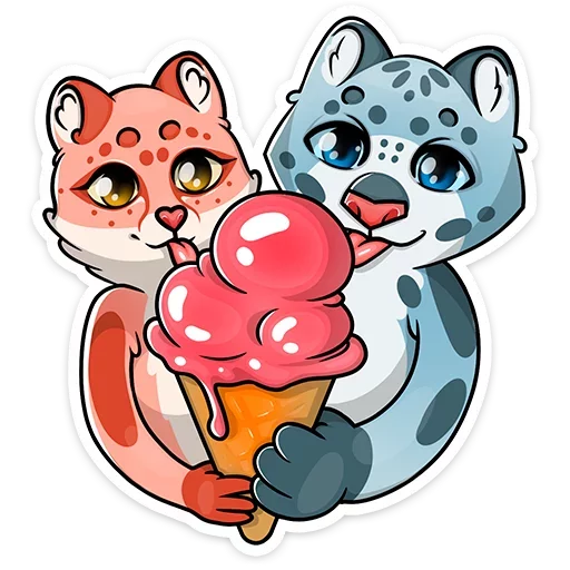 ❤️ Стикер «Кошачьи нежности» для Telegram