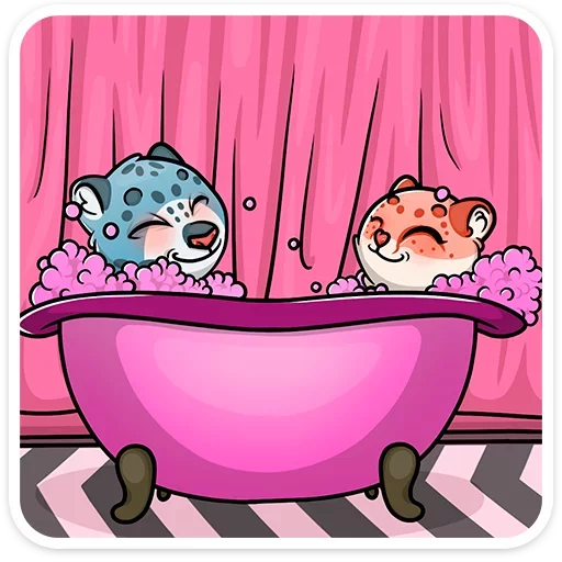 🛀 Стикер «Кошачьи нежности» для Telegram