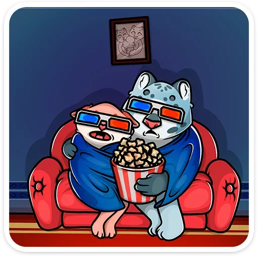 🍿 Стикер «Кошачьи нежности» для Telegram