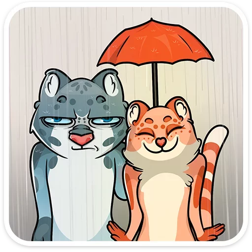 ☔️ Стикер «Кошачьи нежности» для Telegram