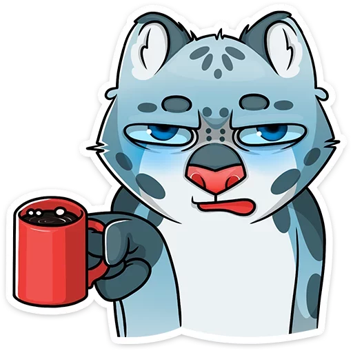 ☕️ Стикер «Кошачьи нежности» для Telegram
