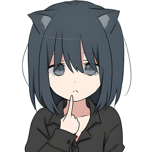 🥺 Стикер «Кошечка тян» для Telegram
