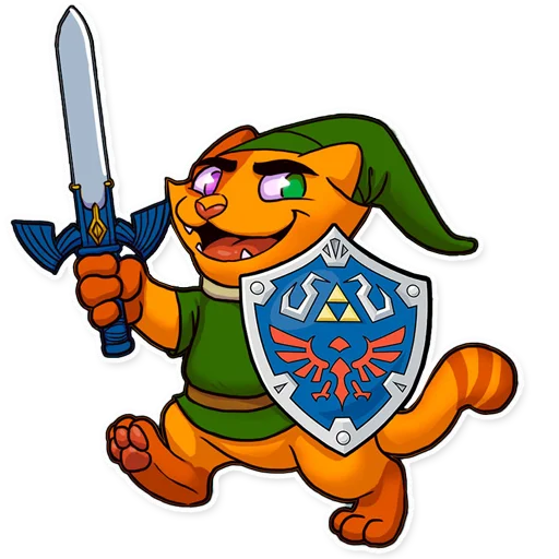 🗡 Стикер «Игрокот Воксель» для Telegram