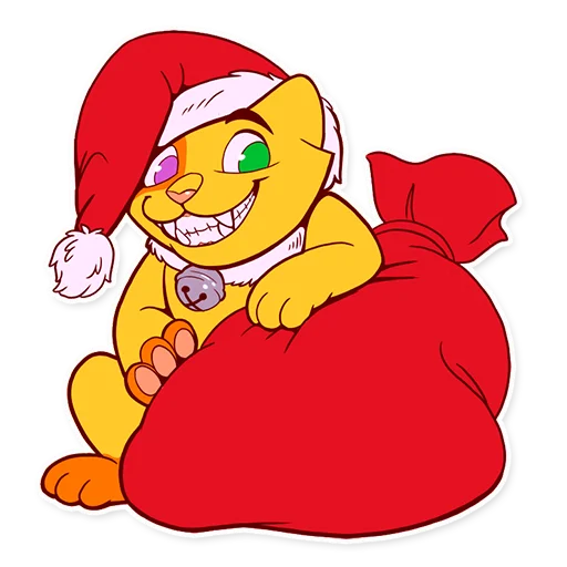 🎄 Стикер «Игрокот Воксель» для Telegram