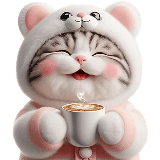 ☕ Стикер «Белые мишки» для Telegram