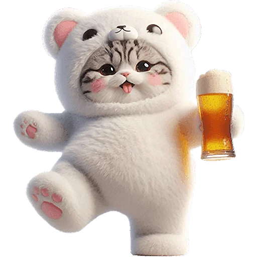 🍻 Стикер «Белые мишки» для Telegram
