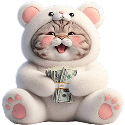 🤑 Стикер «Белые мишки» для Telegram