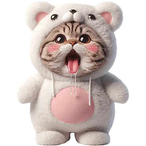 🤤 Стикер «Белые мишки» для Telegram