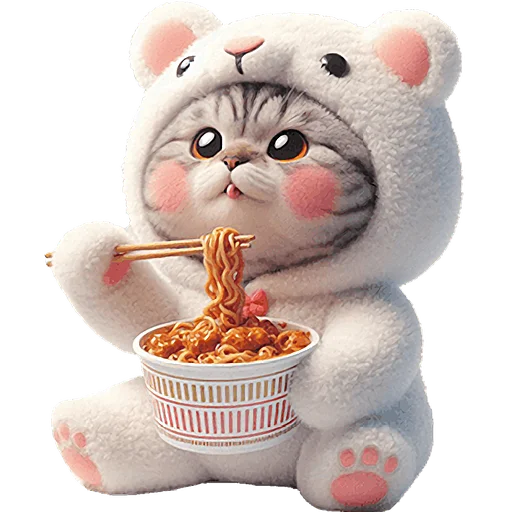 🍜 Стикер «Белые мишки» для Telegram