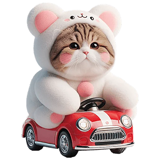 🚘 Стикер «Белые мишки» для Telegram