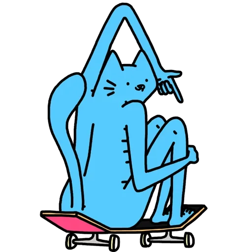 😶 Стикер «Cat absolutelly blue» для Telegram