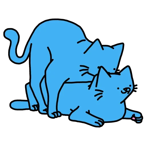 🥶 Стикер «Cat absolutelly blue» для Telegram