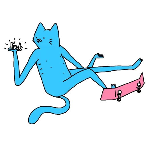 😱 Стикер «Cat absolutelly blue» для Telegram